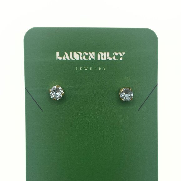 Jewelry - Handcrafted Light Blue Aurora Crystal Studs - Silver Plating, Nickel-Free Luxe